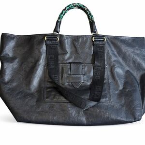 CLARE V. Grande Bateau Tote Bag Black Leather - Retail $545